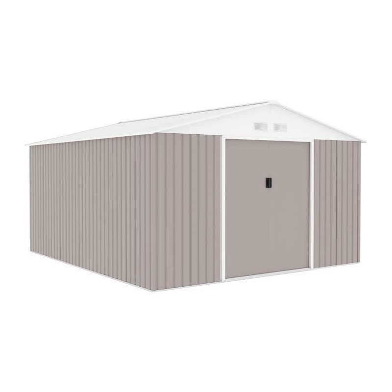 Abri de jardin en métal 12,99 m² - 340 x 382 x 210 cm - NEPTUNE - Ki Abri de jardin en métal 12,99 m² - 340 x 382 x 210 cm - NEPTUNE - Ki