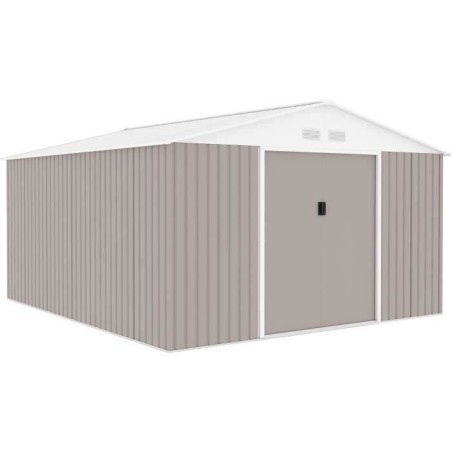 Abri de jardin en métal 12,99 m² - 340 x 382 x 210 cm - NEPTUNE - Ki