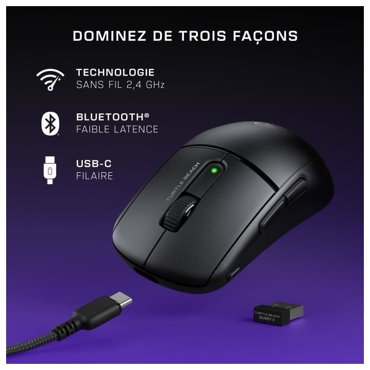 Souris gaming sans fil - TURTLE BEACH - Burst II Air - Noire