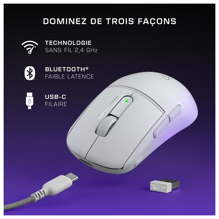 Souris gaming sans fil - TURTLE BEACH - Burst II Air - Blanche