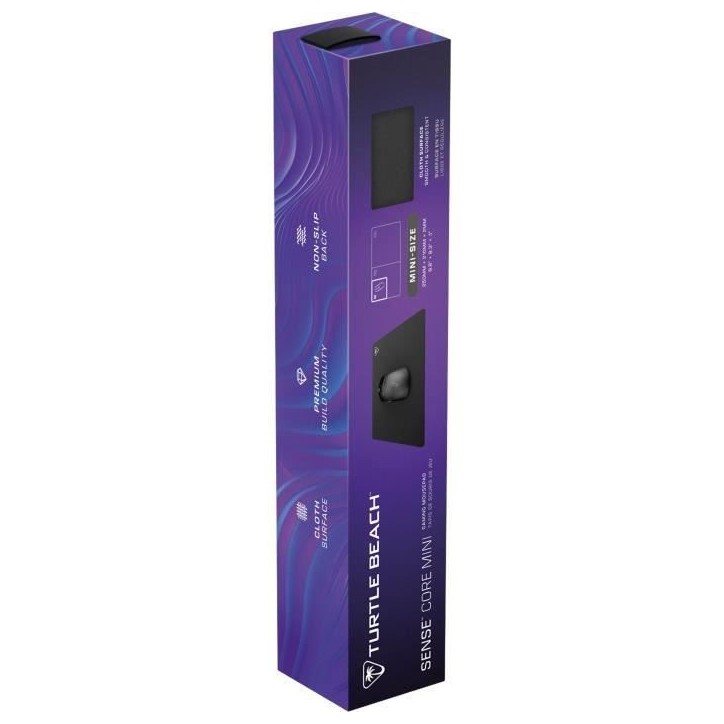 Tapis de souris de jeu - Turtle Beach SenseCore Mini - Surface micro-tissée, équilibré, confortable Tapis de souris de jeu - Turtle Beach SenseCore Mini - Surface micro-tissée, équilibré, confortable
