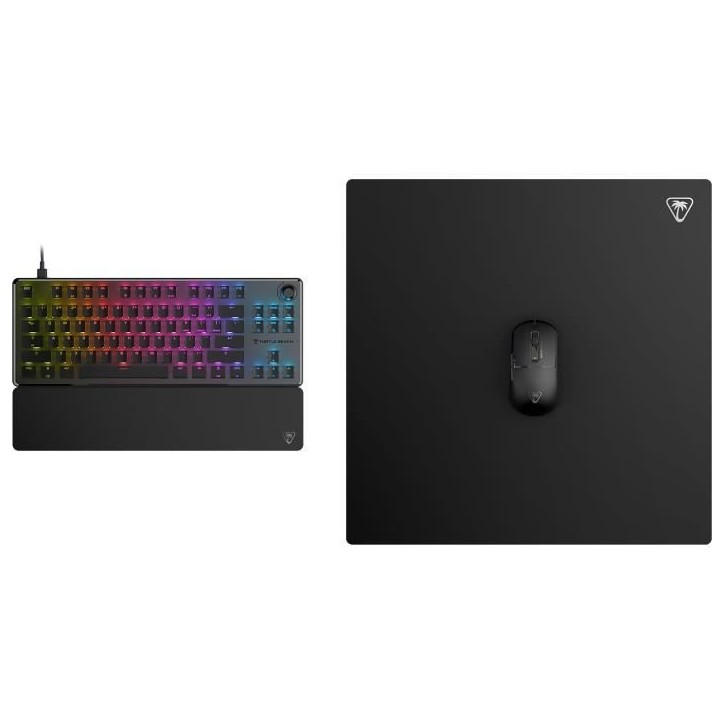 Tapis de souris de jeu - Turtle Beach SenseCore Square - Surface micro-tissée, équilibré, confortable