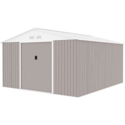 Abri de jardin en métal 12,99 m² - 340 x 382 x 210 cm - NEPTUNE - Ki