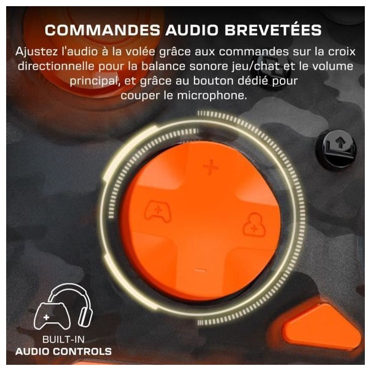Manette de jeu - Xbox Series X|S, Xbox One et PC - Rematch Core - RGB - Filaire - Camouflage Noir / Orange - TURTLE BEACH Manette de jeu - Xbox Series X|S, Xbox One et PC - Rematch Core - RGB - Filaire - Camouflage Noir / Orange - TURTLE BEACH