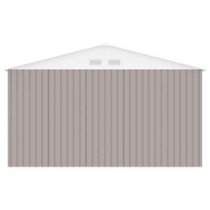 Abri de jardin en métal 12,99 m² - 340 x 382 x 210 cm - NEPTUNE - Kit d'ancrage inclus, 2 portes coulissantes - Taupe Abri de jardin en métal 12,99 m² - 340 x 382 x 210 cm - NEPTUNE - Kit d'ancrage inclus, 2 portes coulissantes - Taupe