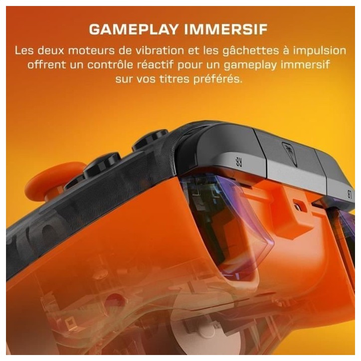 Manette de jeu - Xbox Series X|S, Xbox One et PC - Rematch Core - RGB - Filaire - Camouflage Noir / Orange - TURTLE BEACH Manette de jeu - Xbox Series X|S, Xbox One et PC - Rematch Core - RGB - Filaire - Camouflage Noir / Orange - TURTLE BEACH