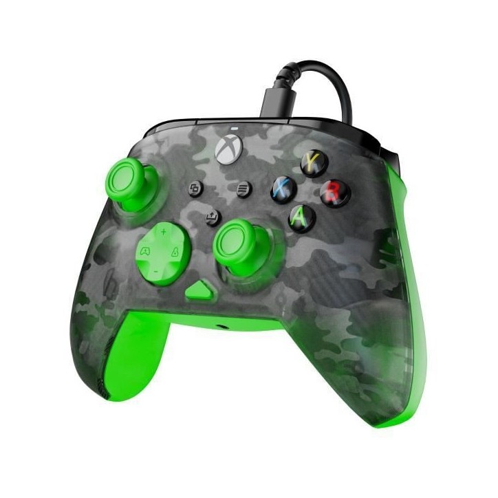 Manette de jeu - Xbox Series X|S, Xbox One et PC - Rematch Core - RGB - Filaire - Camouflage Noir / Vert - TURTLE BEACH