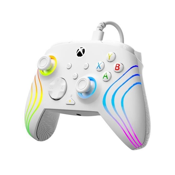Manette de jeu - Xbox Series X|S, Xbox One et PC - Afterglow Wave - RGB - Filaire - Blanc- TURTLE BEACH Manette de jeu - Xbox Series X|S, Xbox One et PC - Afterglow Wave - RGB - Filaire - Blanc- TURTLE BEACH