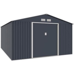 Abri de jardin en métal 15,16 m² - 340 x 446 x 210 - SATURNE - Kit d