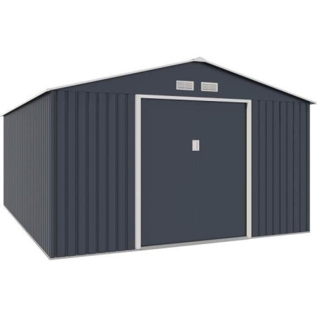Abri de jardin en métal 15,16 m² - 340 x 446 x 210 - SATURNE - Kit d