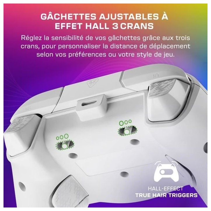 Manette de jeu - Xbox Series X|S, Xbox One et PC - Afterglow Wave - RGB - Filaire - Blanc- TURTLE BEACH Manette de jeu - Xbox Series X|S, Xbox One et PC - Afterglow Wave - RGB - Filaire - Blanc- TURTLE BEACH
