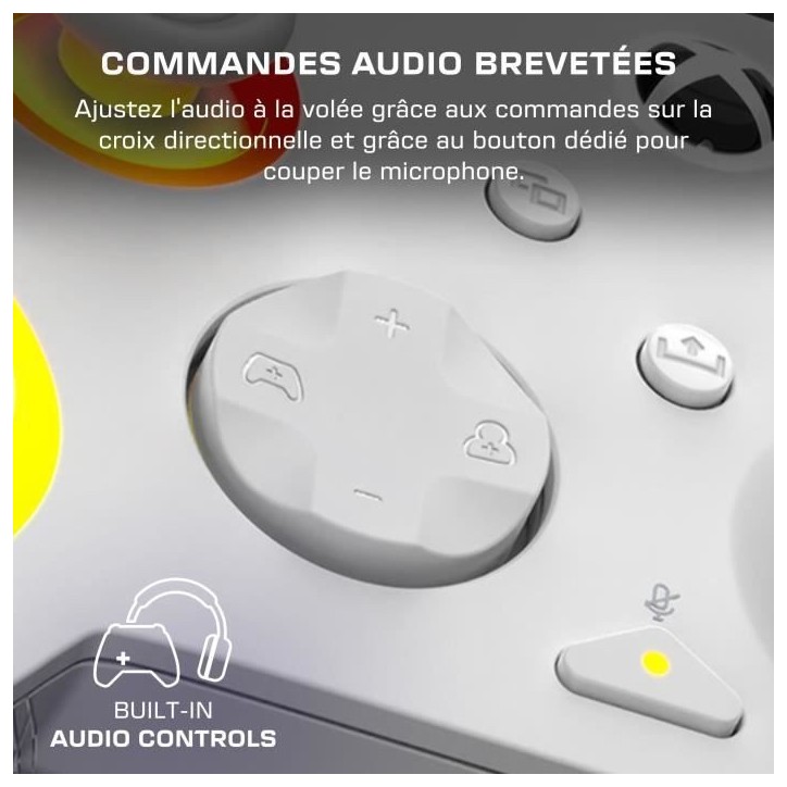 Manette de jeu - Xbox Series X|S, Xbox One et PC - Afterglow Wave - RGB - Filaire - Blanc- TURTLE BEACH Manette de jeu - Xbox Series X|S, Xbox One et PC - Afterglow Wave - RGB - Filaire - Blanc- TURTLE BEACH