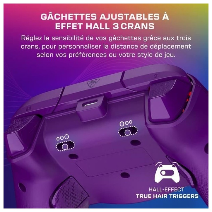 Manette de jeu - Xbox Series X|S, Xbox One et PC - Afterglow Wave - RGB - Filaire - Violet - TURTLE BEACH Manette de jeu - Xbox Series X|S, Xbox One et PC - Afterglow Wave - RGB - Filaire - Violet - TURTLE BEACH