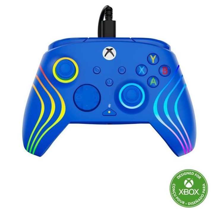 Manette de jeu - Xbox Series X|S, Xbox One et PC - Afterglow Wave - RGB - Filaire - Bleu - TURTLE BEACH Manette de jeu - Xbox Series X|S, Xbox One et PC - Afterglow Wave - RGB - Filaire - Bleu - TURTLE BEACH