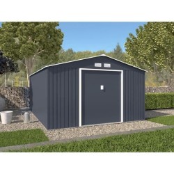 Abri de jardin en métal 15,16 m² - 340 x 446 x 210 - SATURNE - Kit d