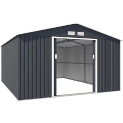 Abri de jardin en métal 15,16 m² - 340 x 446 x 210 - SATURNE - Kit d
