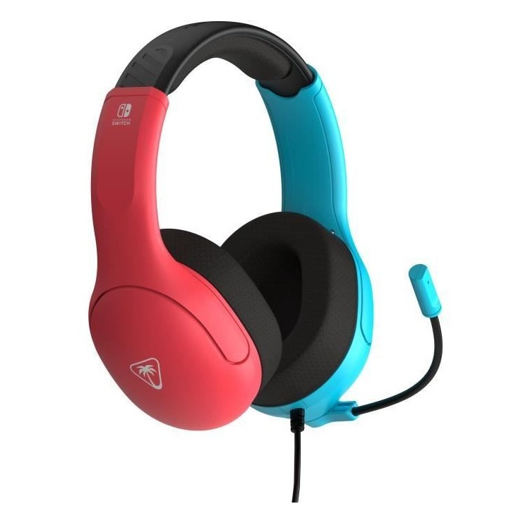 Casque gaming filaire - TURTLE BEACH - TBS-8002-25 - Airlite Fit - Sous licence officielle de Nintendo Switch™ - Bleu fluo et Casque gaming filaire - TURTLE BEACH - TBS-8002-25 - Airlite Fit - Sous licence officielle de Nintendo Switch™ - Bleu fluo et