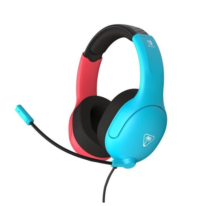 Casque gaming filaire - TURTLE BEACH - TBS-8002-25 - Airlite Fit - Sous licence officielle de Nintendo Switch™ - Bleu fluo et Casque gaming filaire - TURTLE BEACH - TBS-8002-25 - Airlite Fit - Sous licence officielle de Nintendo Switch™ - Bleu fluo et