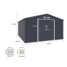 Abri de jardin en métal 15,16 m² - 340 x 446 x 210 - SATURNE - Kit d