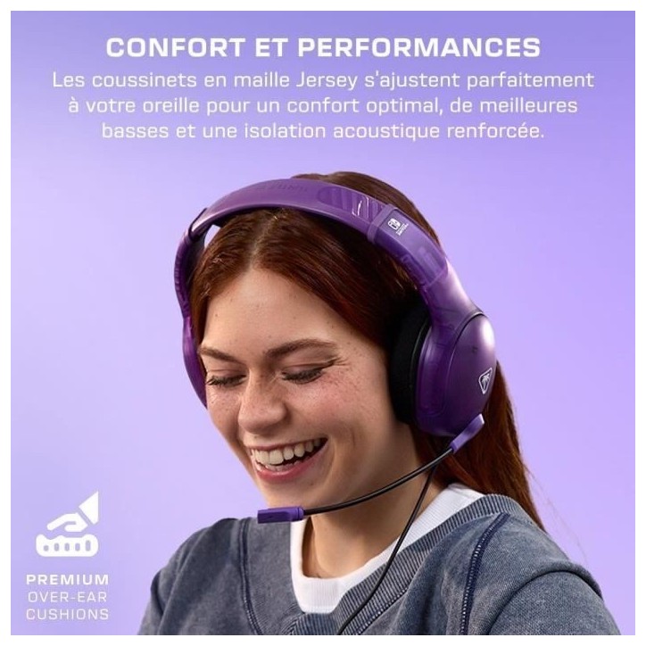 Casque Gaming filaire - TURTLE BEACH - Nintendo Switch - Airlite Fit - Violet Fantôme Casque Gaming filaire - TURTLE BEACH - Nintendo Switch - Airlite Fit - Violet Fantôme