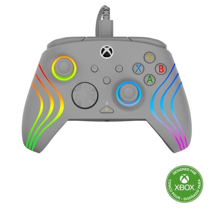TURTLE BEACH Manette de jeu - Xbox Series X|S, Xbox One et PC - Afterglow Wave - RGB Filaire Gris TURTLE BEACH Manette de jeu - Xbox Series X|S, Xbox One et PC - Afterglow Wave - RGB Filaire Gris