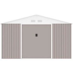 Abri de jardin en métal 15,16 m² - 340 x 446 x 210 - SATURNE - Kit d