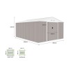 Abri de jardin en métal 15,16 m² - 340 x 446 x 210 - SATURNE - Kit d