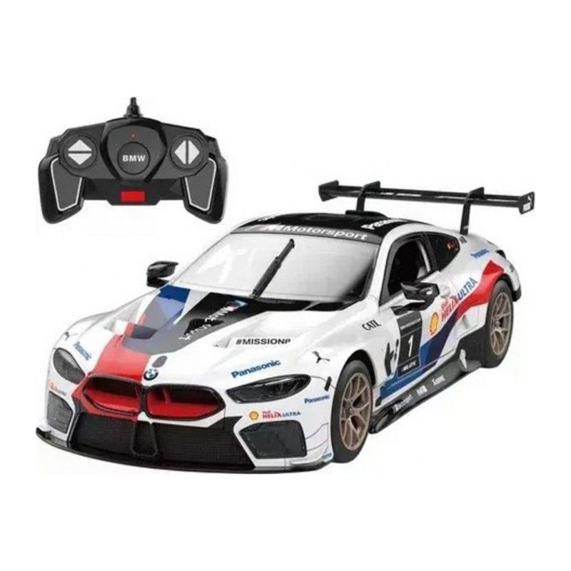 Voiture Télécommandée - TURBO CHALLENGE - BMW M8 GTE - Blanc - 1/18 Voiture Télécommandée - TURBO CHALLENGE - BMW M8 GTE - Blanc - 1/18