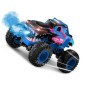 Voiture Télécommandée - TURBO CHALLENGE - Smashroar TC100 - Option Fumée - Bleu - 1/12 - Batterie Rechargeable et Piles incl