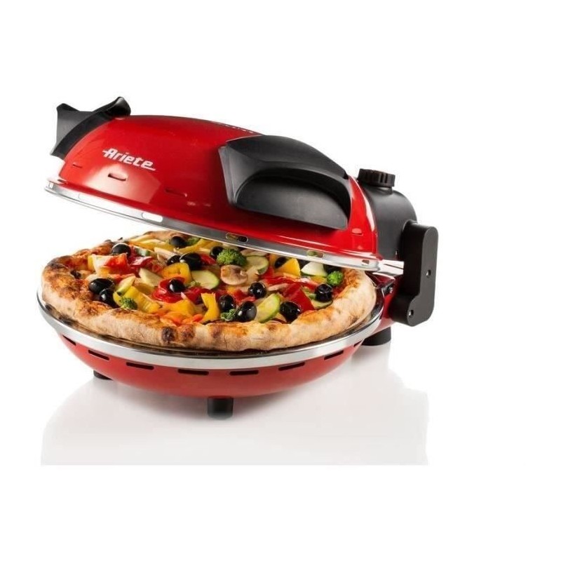 Four a Pizza électrique ARIETE - Rouge - Pierre réfractaire - 1200W Four a Pizza électrique ARIETE - Rouge - Pierre réfractaire - 1200W