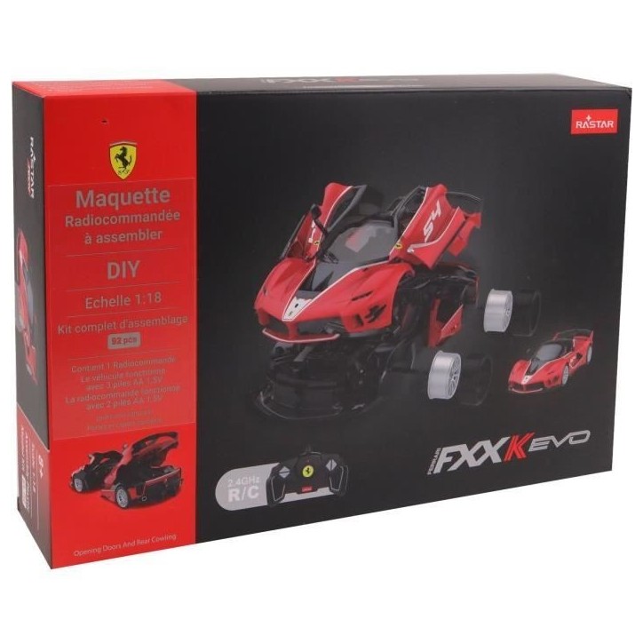 Kit Montage Ferrari FXX K Evo - TURBO CHALLENGE - Voiture Télécommandée - Rouge - 1/18 Kit Montage Ferrari FXX K Evo - TURBO CHALLENGE - Voiture Télécommandée - Rouge - 1/18