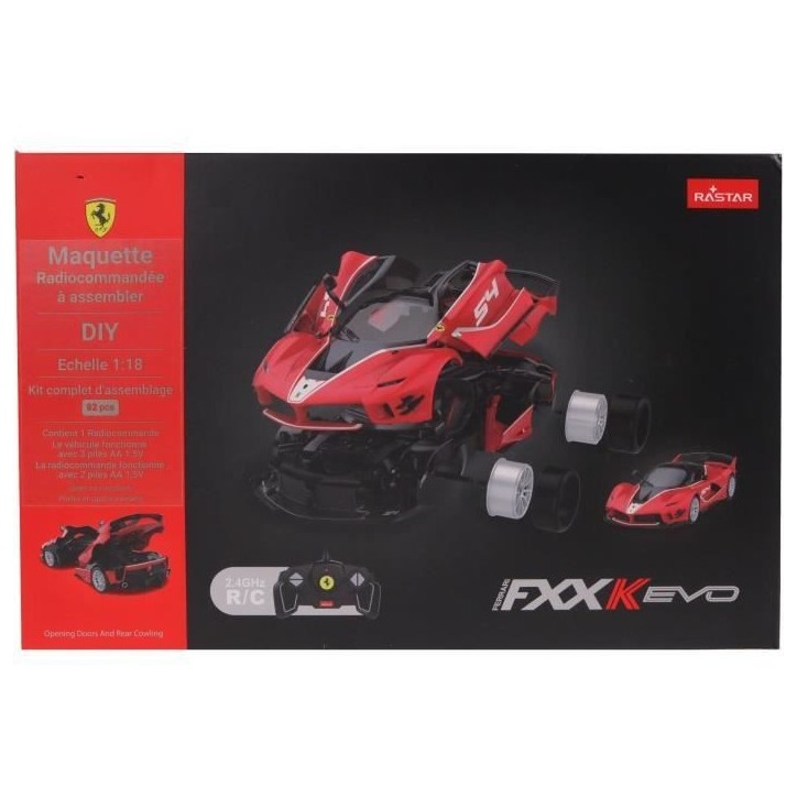Kit Montage Ferrari FXX K Evo - TURBO CHALLENGE - Voiture Télécommandée - Rouge - 1/18 Kit Montage Ferrari FXX K Evo - TURBO CHALLENGE - Voiture Télécommandée - Rouge - 1/18