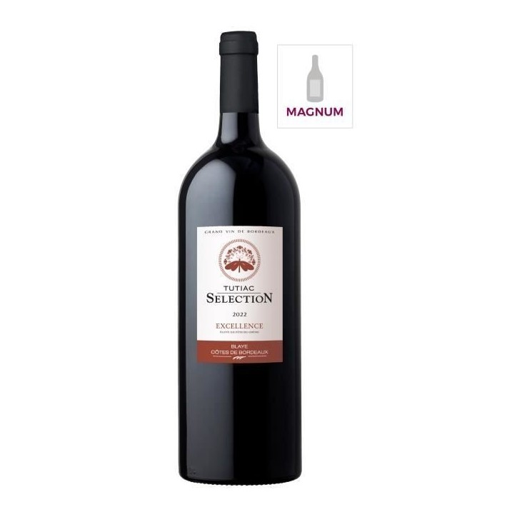Magnum Tutiac Sélection Excellence 2022 Blaye Côtes de Bordeaux - Vin rouge de Bordeaux