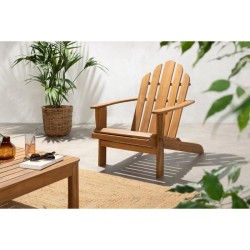 Fauteuil de jardin pliable en bois d'Acacia FSC - 72,5 x 89,5 x H.94 c