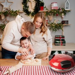 Four a Pizza électrique ARIETE - Rouge - Pierre réfractaire - 1200W