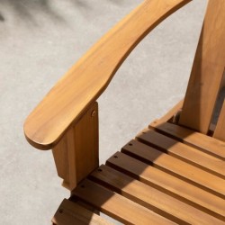 Fauteuil de jardin pliable en bois d'Acacia FSC - 72,5 x 89,5 x H.94 c