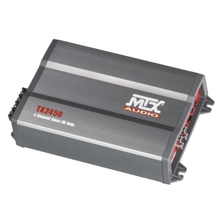 Amplificateur - MTX AUDIO - 4 canaux classe-AB 4x50Wrms - 4O ou 4x 75Wrms - 2O avec filtre actif variable