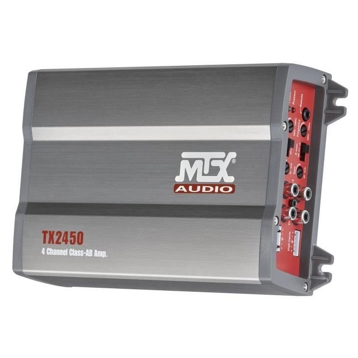 Amplificateur - MTX AUDIO - 4 canaux classe-AB 4x50Wrms - 4O ou 4x 75Wrms - 2O avec filtre actif variable