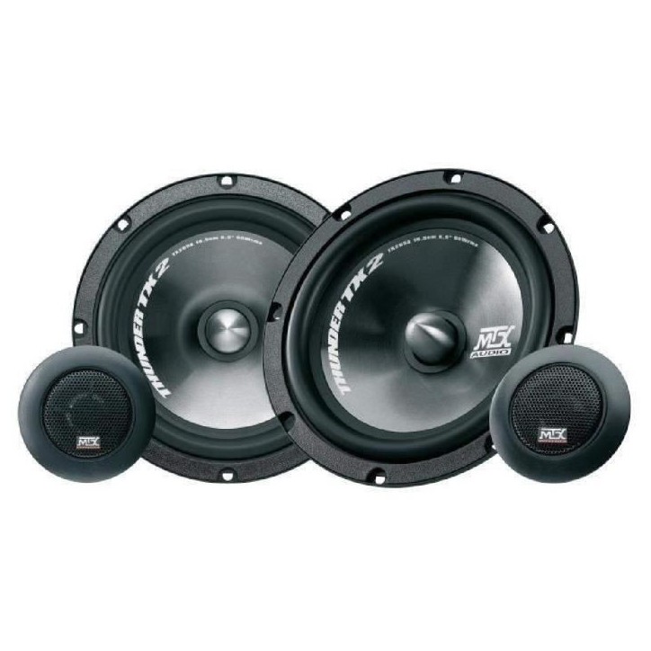 MTX TX265S Haut-parleurs voiture Kit 2 voies 16,5cm 65W RMS 4O tweeter néodyme 25mm dôme soie membrane polypropylene MTX TX265S Haut-parleurs voiture Kit 2 voies 16,5cm 65W RMS 4O tweeter néodyme 25mm dôme soie membrane polypropylene