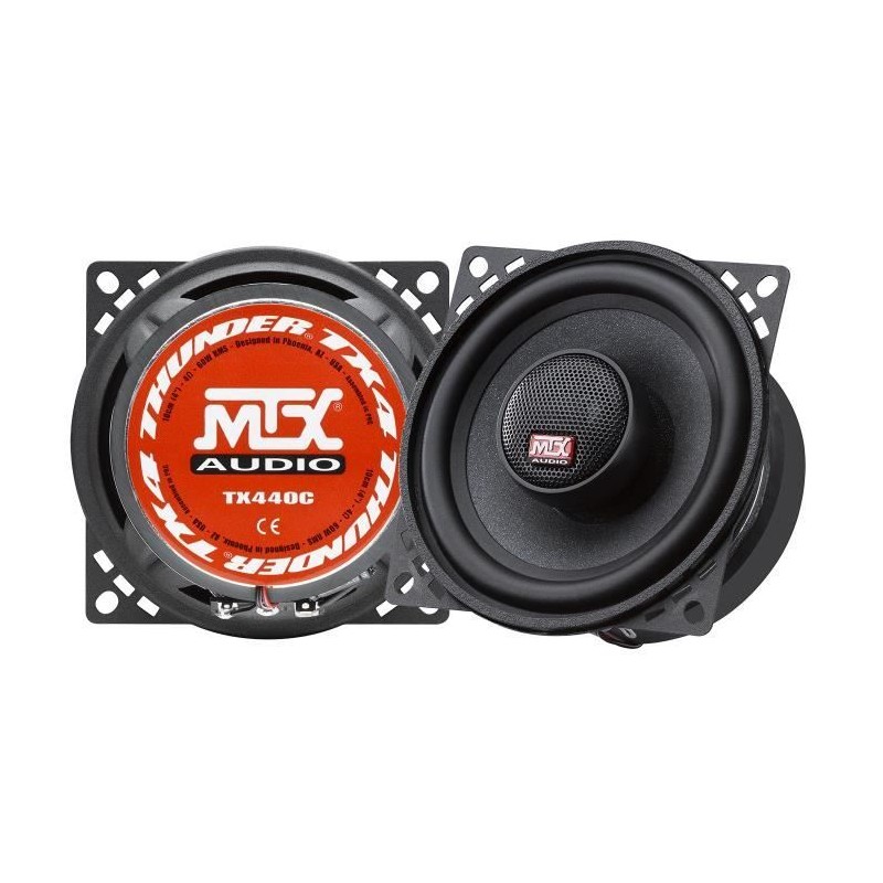 MTX TX440C Haut-parleurs voiture Coaxiaux 2 voies 10cm 60W RMS 4 membr MTX TX440C Haut-parleurs voiture Coaxiaux 2 voies 10cm 60W RMS 4 membr