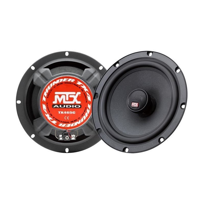 MTX TX465C Haut-parleurs voiture Coaxiaux 2 voies 16,5cm 80W RMS 4 mem MTX TX465C Haut-parleurs voiture Coaxiaux 2 voies 16,5cm 80W RMS 4 mem