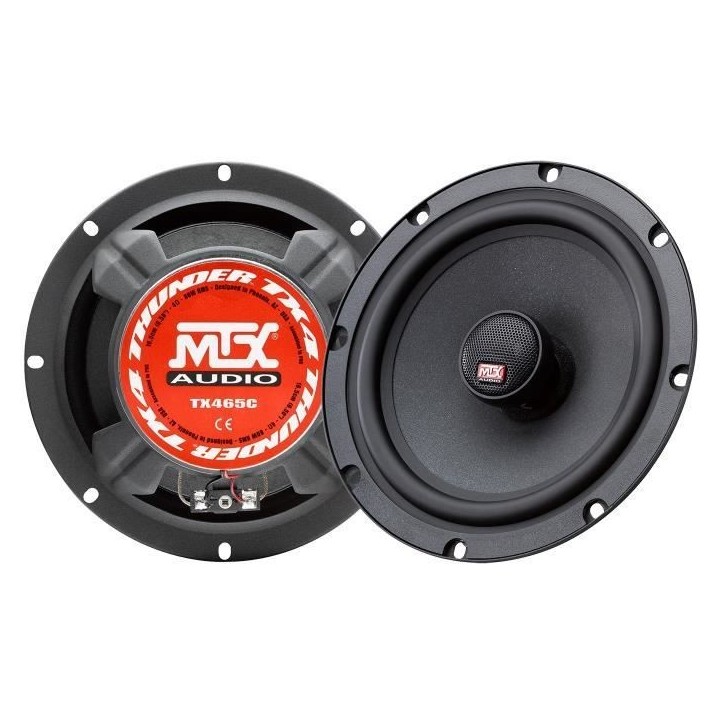 MTX TX465C Haut-parleurs voiture Coaxiaux 2 voies 16,5cm 80W RMS 4 membrane pulpe célulose MTX TX465C Haut-parleurs voiture Coaxiaux 2 voies 16,5cm 80W RMS 4 membrane pulpe célulose