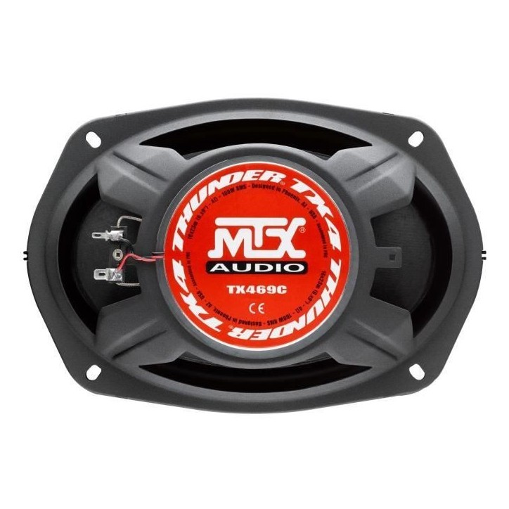 Coaxiaux 2 voies - MTX AUDIO - 16x23cm (6x9) - 4O - 100Wrms - Bobine Ø30mm en TIL - Tweeter néodyme Ø25mm dôme soie Coaxiaux 2 voies - MTX AUDIO - 16x23cm (6x9) - 4O - 100Wrms - Bobine Ø30mm en TIL - Tweeter néodyme Ø25mm dôme soie