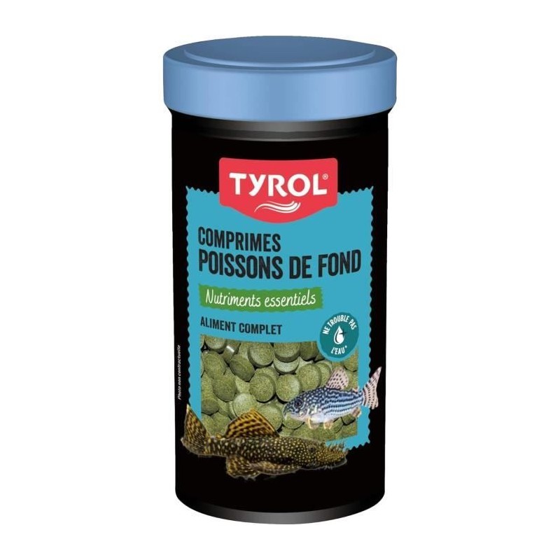 Aliment complet en comprimés - TYROL - 362890 - Poissons de fond - 25 Aliment complet en comprimés - TYROL - 362890 - Poissons de fond - 25