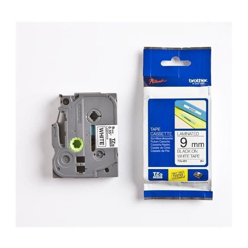 BROTHER Ruban étiqueteuse P-TOUCH TZE-221 - 9mm