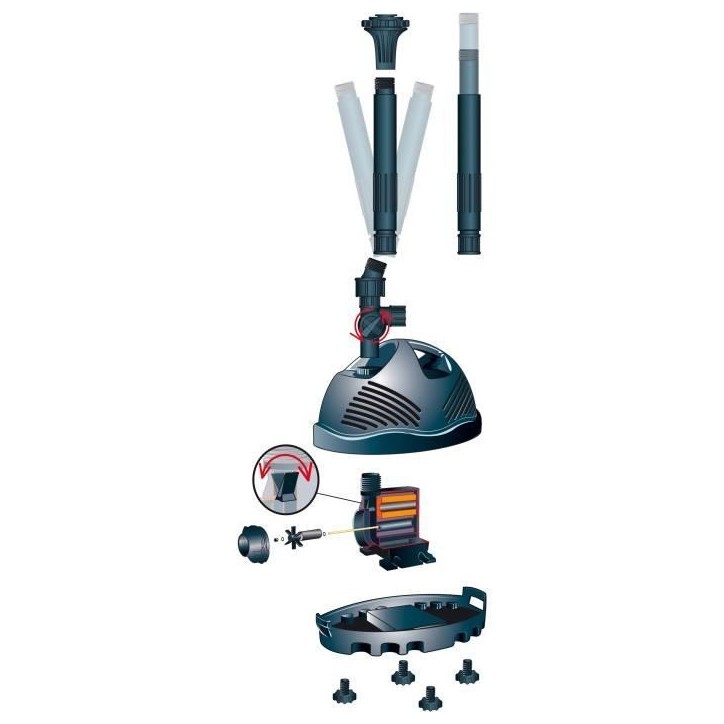 Pompe de bassin UBBINK Elimax 500 pour jeux et jets d'eau - Débit 700l/h Pompe de bassin UBBINK Elimax 500 pour jeux et jets d'eau - Débit 700l/h
