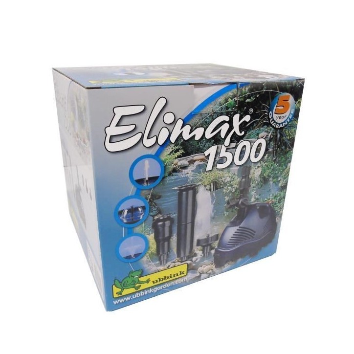 Pompe de bassin UBBINK Elimax 1500 - Débit 1500l/h Pompe de bassin UBBINK Elimax 1500 - Débit 1500l/h