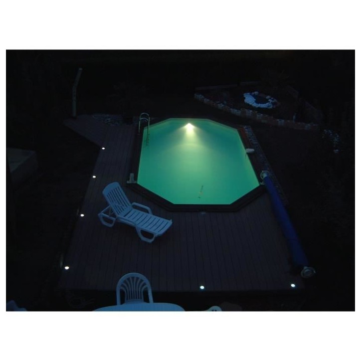 Spot LED 350 blanc pour piscines bois UBBINK - ABS - IP68 - 24W - 12VAC/50Hz - Garantie 2 ans