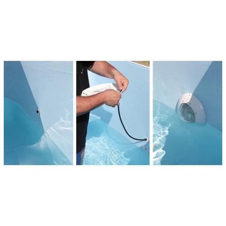 Spot LED 350 blanc pour piscines bois UBBINK - ABS - IP68 - 24W - 12VAC/50Hz - Garantie 2 ans