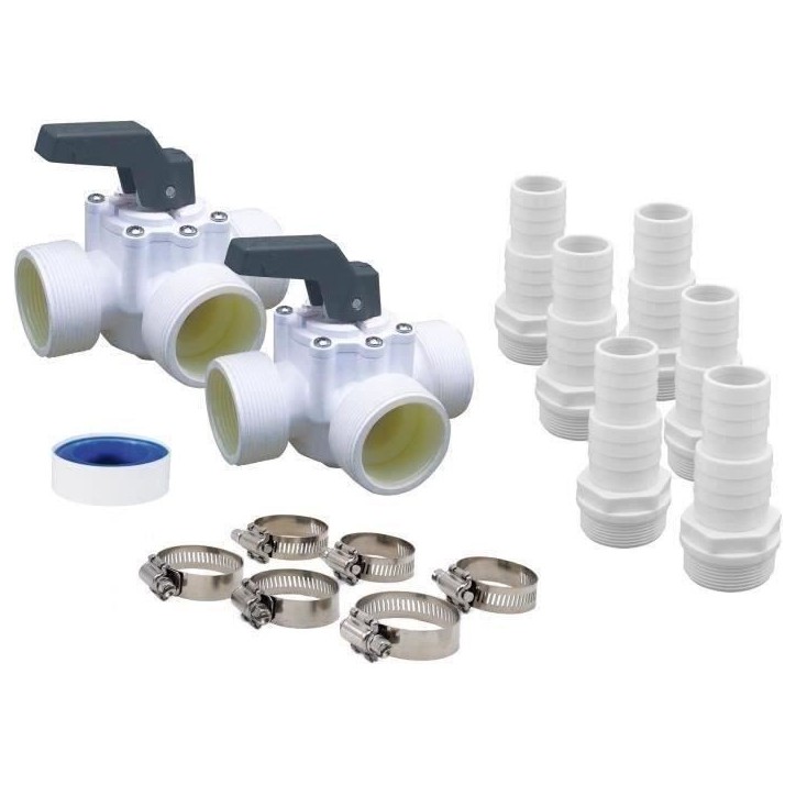 Kit by pass Universel UBBINK pour pompe a chaleur, réchauffeur, électrolyseur Kit by pass Universel UBBINK pour pompe a chaleur, réchauffeur, électrolyseur